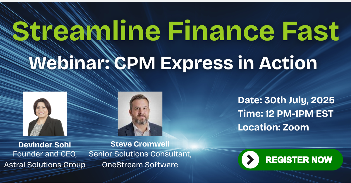 Invite – Streamline Finance Fast: CPM Express in Action Webinar on July 30th, 2025