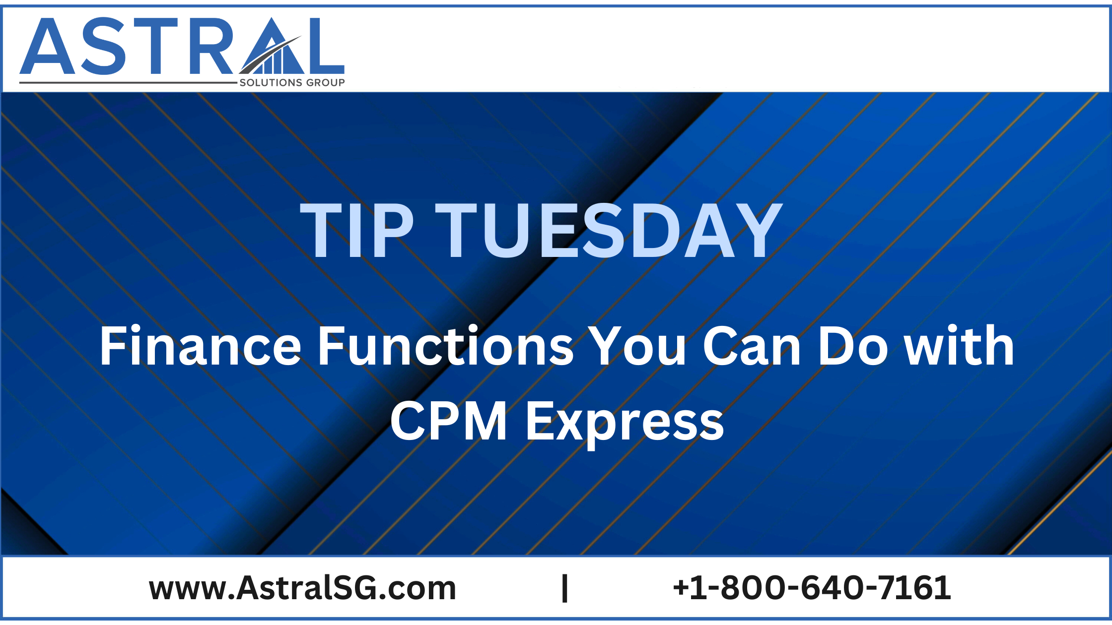Tip Tuesday: Finance Functions You Can Do with CPM Express
